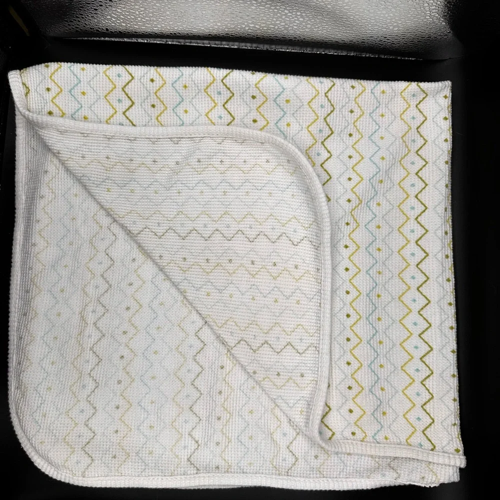 Lullaby Lane Thermal geometric funky design thermal Waffle Weave‎ Baby blanket